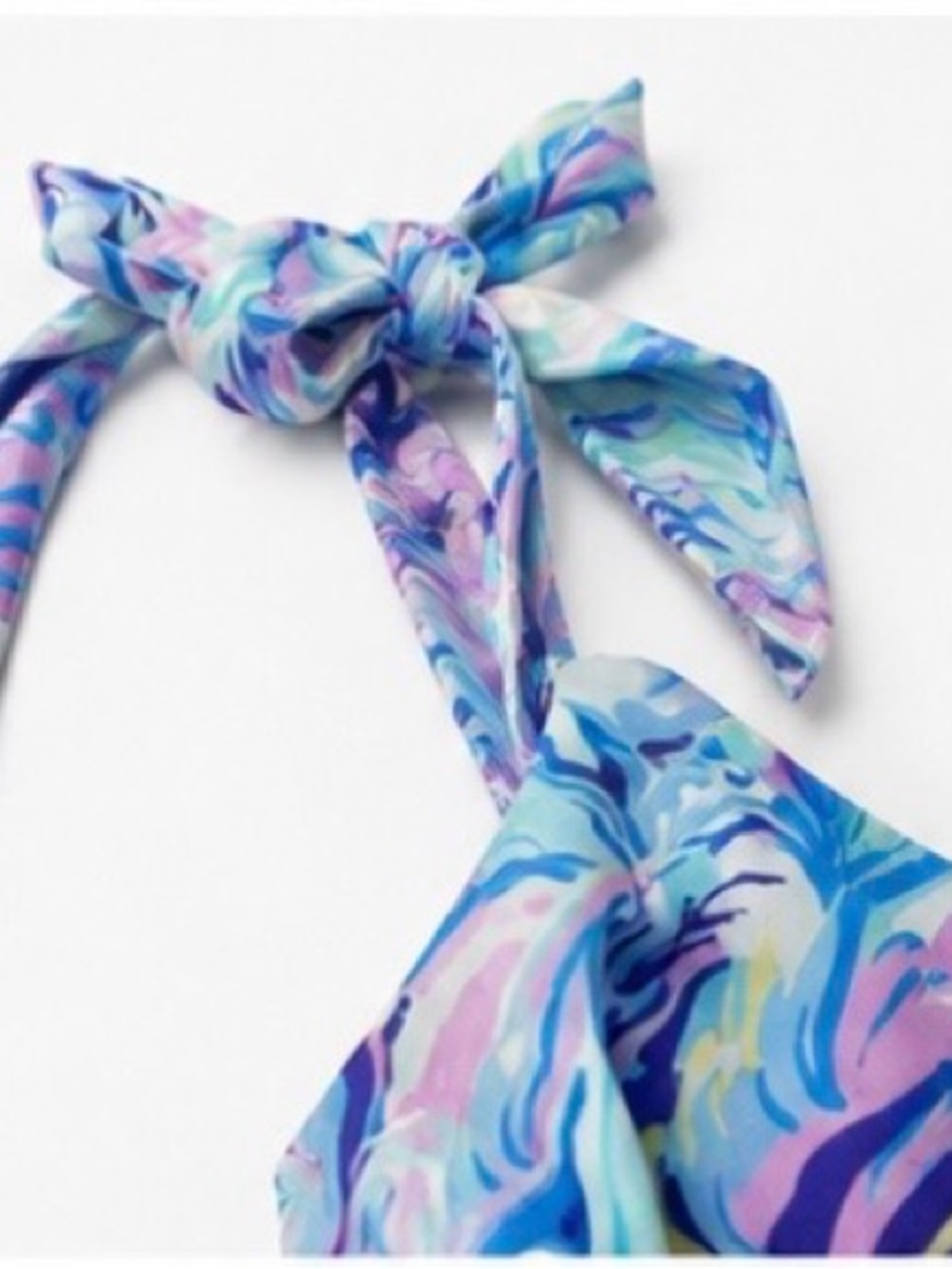 Simply Southern XL Pastel Tie Strap Tiered Dress NWT Watercolor Print Sundress - Picture 4 of 7